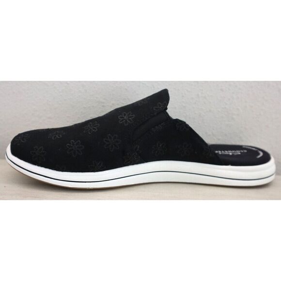 Cloudsteppers x Clarks Women's Sz 9.5M Black Floral Breeze Shore Slip-On Mules - Picture 9 of 13
